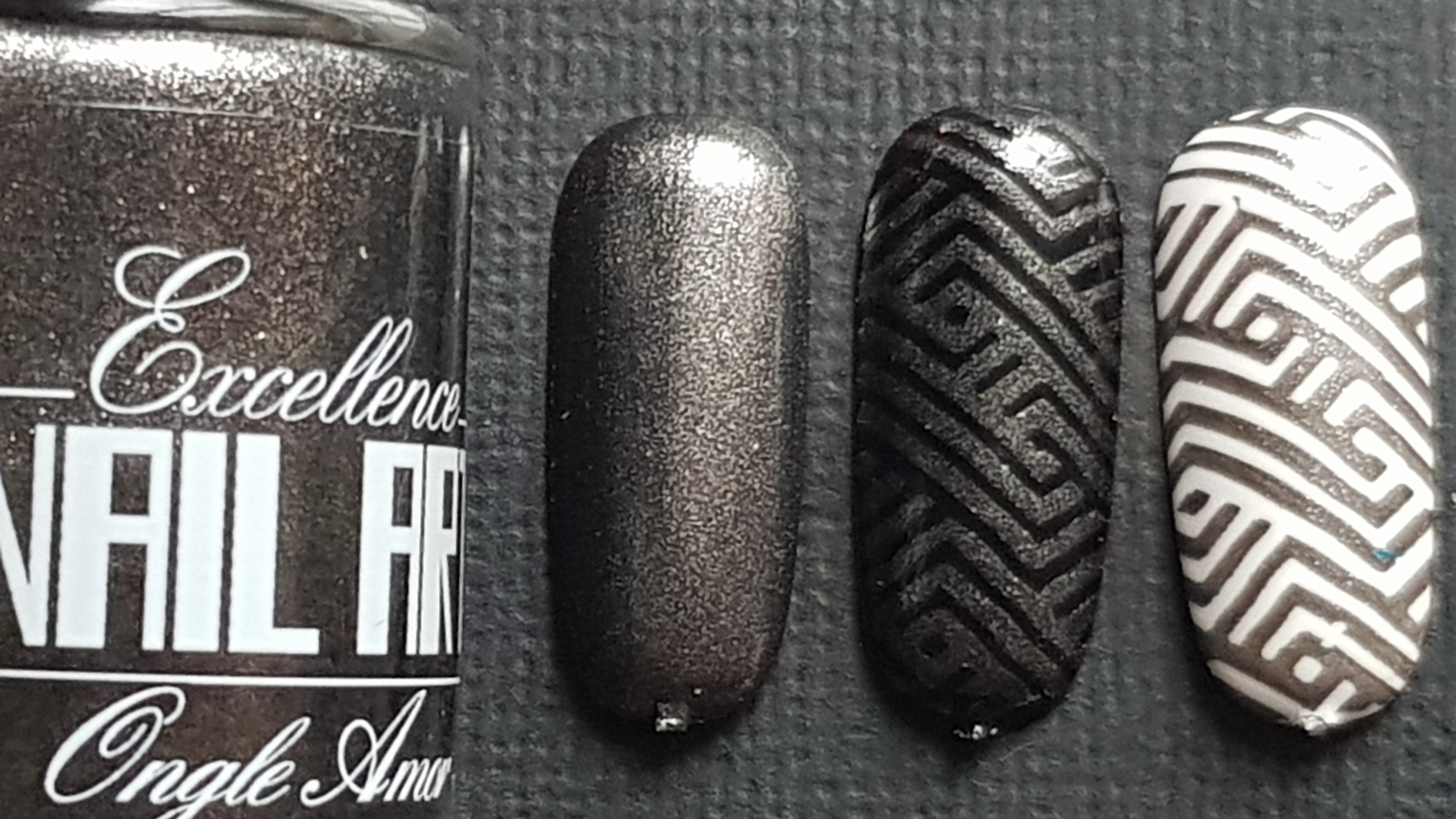 Vernis Stamping Exellence Nail Art ANTHRACITE